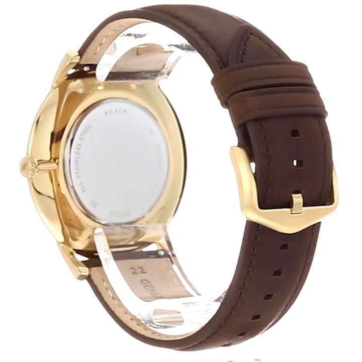 Fossil The Minimalist White Dial Brown Leather Strap Watch for Men - FS5397 Buy Now By Fossil