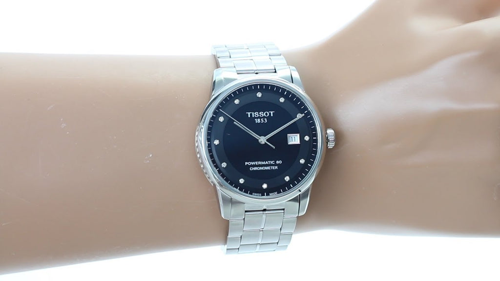 Tissot T Classic Luxury Powermatic 80 Black Dial Silver Steel Strap Watch For Men - T086.408.11.056.00 Buy Now By Tissot