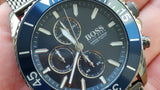 Hugo Boss Ocean Edition Blue Dial Black Mesh Bracelet Watch for Men - 1513702 Buy Now By Hugo Boss