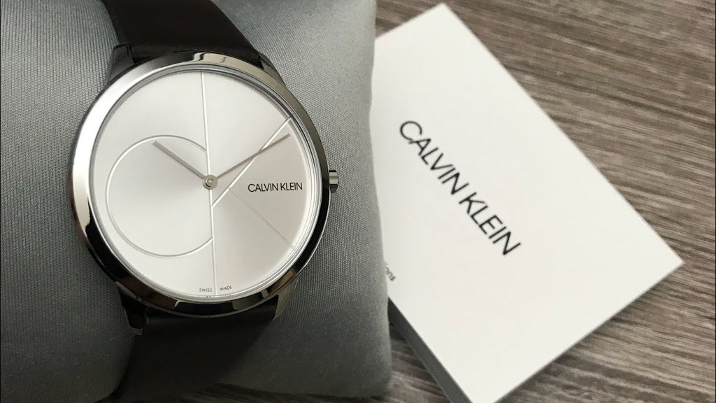 Calvin Klein Minimal Black Dial Black Leather Strap Watch for Men - K3M211C3 Buy Now By Calvin Klein