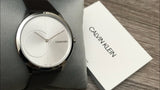 Calvin Klein Minimal Black Dial Black Leather Strap Watch for Men - K3M211C3 Buy Now By Calvin Klein