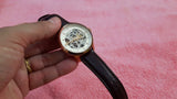 Fossil Townsman Automatic Skeleton White Dial Brown Leather Strap Watch for Men - ME3078 Buy Now By Fossil