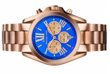 Michael Kors Bradshaw Quartz Blue Dial Rose Gold Steel Strap Watch For Women - MK5951 Buy Now By Michael Kors