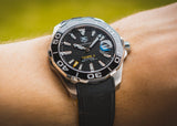 Tag Heuer Aquaracer Black Dial Black Rubber Strap Watch for Men - WAY111A.FT6151