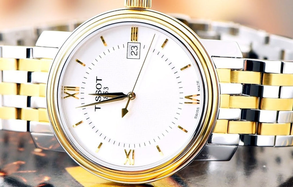 Tissot T Classic Bridgeport Silver Dial Two Tone Mesh Bracelet Watch For Men - T097.410.22.038.00 Buy Now By Tissot