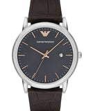 Emporio Armani Luigi Quartz Gray Dial Brown Leather Strap Watch For Men - AR1996 Buy Now By Emporio Armani