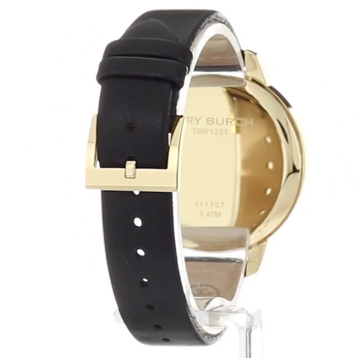 Tory Burch Collins White Dial Black Leather Strap Watch for Women - TBW1205 Buy Now By Tory Burch