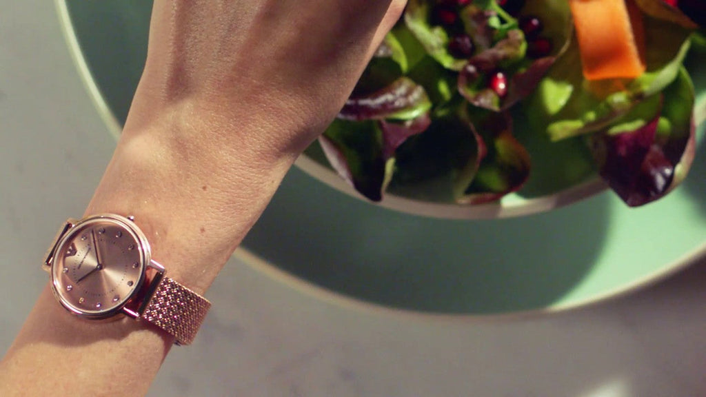 Emporio Armani Kappa Quartz Rose Gold Dial Pink Leather Strap Watch For Women - AR11010 Buy Now By Emporio Armani