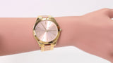 Michael Kors Slim Runway Pink Dial Two Tone Steel Strap Watch for Women - MK3493 Buy Now By Michael Kors