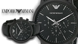 Emporio Armani Luigi Chronohraph Black Dial Black Leather Strap Watch For Men - AR1970 Buy Now By Emporio Armani