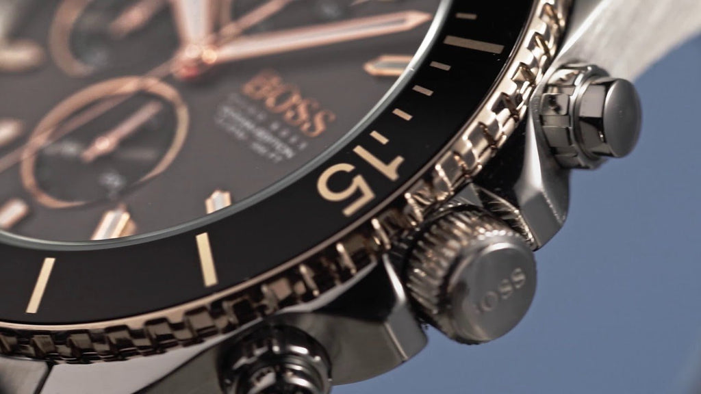 Hugo Boss Ocean Edition Black Dial Two Tone Steel Strap Watch for Men - 1513705 Buy Now By Hugo Boss