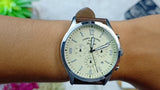 Fossil Forrester Chronograph White Dial Brown Leather Strap Watch for Men - FS5696 Buy Now By Fossil