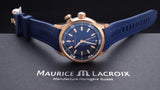 Maurice Lacroix Pontos Divers Limited Edition Blue Dial Blue Leather Strap Watch For Men - PT6248-BRZ0B-430-4 Buy Now By Maurice Lacroix