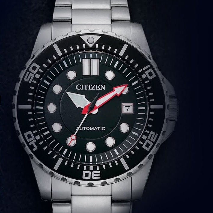 Citizen Mechanical Black Dial Silver Steel Strap Watch For Men - NJ0120-81E Buy Now By Citizen