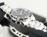 Movado Series 800 Black Dial Silver Steel Strap Watch For Men - 2600135 Buy Now By Movado