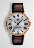 Tissot Carson Premium Powermatic 80 Silver Dial Brown Leather Strap Watch For Men - T122.407.36.033.00 Buy Now By Tissot