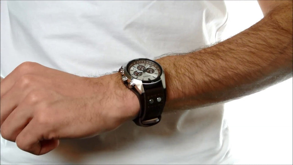 Fossil Coachman Chronograph Silver Dial Brown Leather Strap Watch for Men - CH2565 Buy Now By Fossil