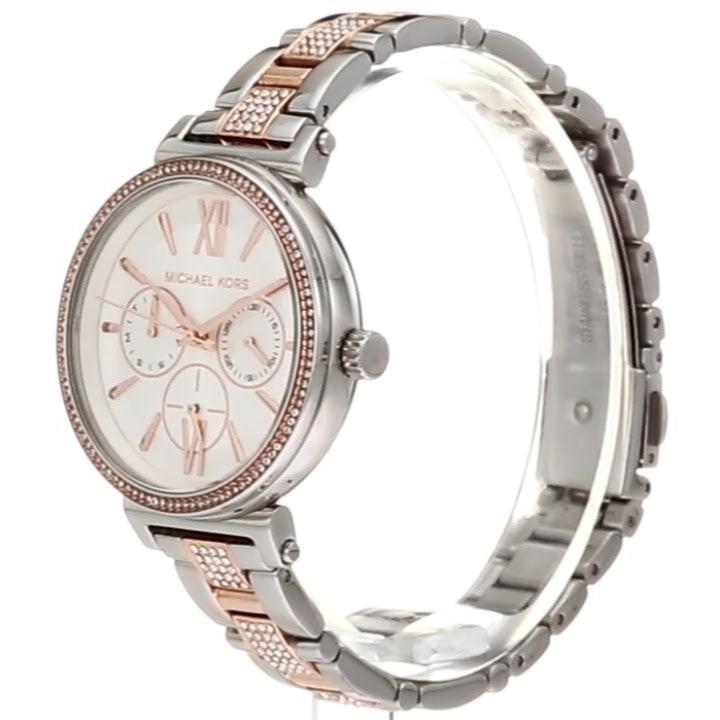 Michael Kors Sofie Chronograph White Dial Two Tone Steel Strap Watch For Women - MK4353 Buy Now By Michael Kors