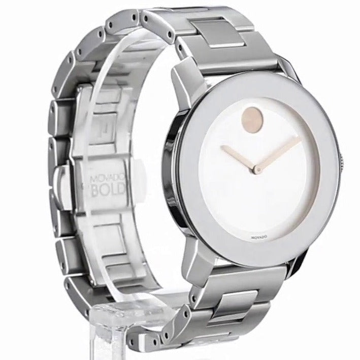 Movado Bold Silver Dial Silver Steel Strap Watch For Women - 3600084 Buy Now By Movado