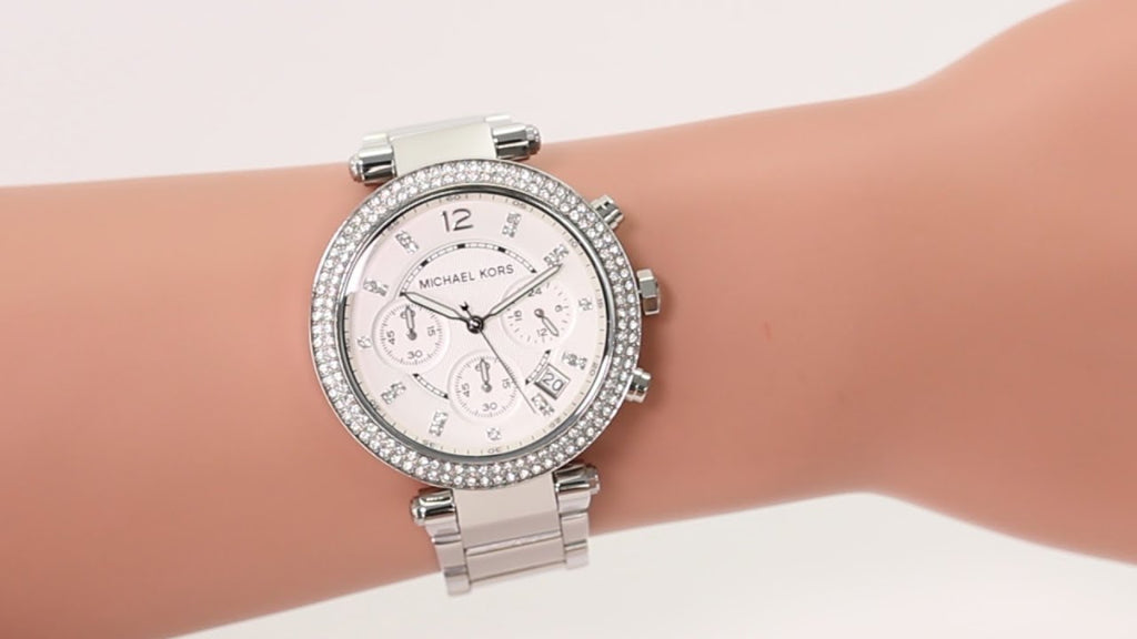 Michael Kors Parker Silver Dial Silver Steel Strap Watch for Women - MK5353 Buy Now By Michael Kors