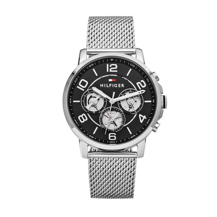 Tommy Hilfiger Chronograph Black Dial Silver Mesh Bracelet Watch for Men - 1791292 Buy Now By Tommy Hilfiger