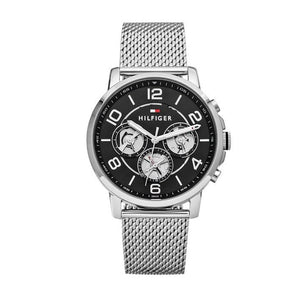 Tommy Hilfiger Chronograph Black Dial Silver Mesh Bracelet Watch for Men - 1791292 Buy Now By Tommy Hilfiger