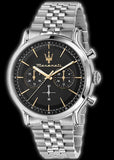 Maserati Epoca Chronograph Black Dial Silver Steel Strap Watch For Men - R8873618017 Buy Now By Maserati