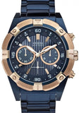 Guess Jolt Analog Blue Dial Blue Steel Strap Watch for Men - W0377G4 Buy Now By Guess