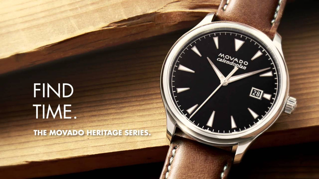 Movado Heritage Calendoplan Black Dial Brown Leather Strap Watch for Men - 3650001 Buy Now By Movado