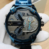 Diesel Daddy 2.0 Chronograph Grey Dial Blue Steel Strap Watch For Men - DZ7414 Buy Now By Diesel