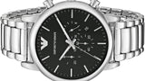 Emporio Armani Luigi Black Dial Silver Steel Strap Watch For Men - AR1894 Buy Now By Emporio Armani