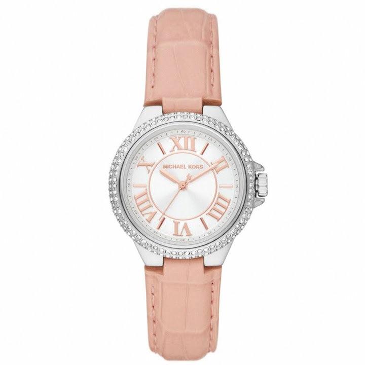 Michael Kors Camille Three-Hand Crystals White Dial Pink Leather Strap Watch for Women - MK2963 Buy Now By Michael Kors