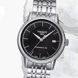 Tissot Carson Automatic Black Dial Silver Steel Strap Watch For Women - T085.207.11.051.00 Buy Now By Tissot
