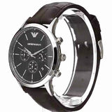 Emporio Armani Renato Chronograph Black Dial Brown Leather Strap Watch For Men - AR2482 Buy Now By Emporio Armani