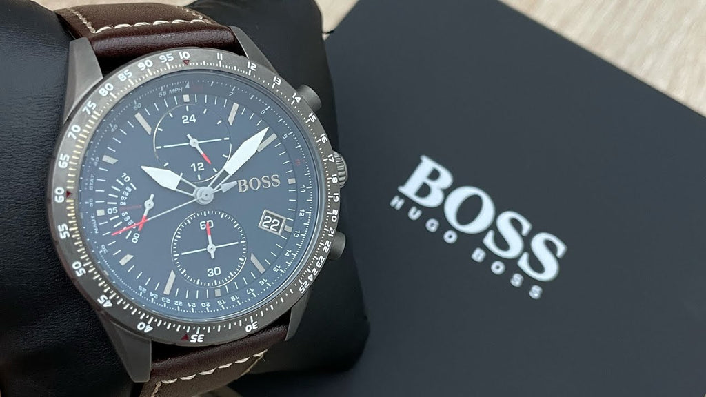 Hugo Boss Pilot Edition Blue Dial Brown Leather Strap Watch for Men - 1513852 Buy Now By Hugo Boss