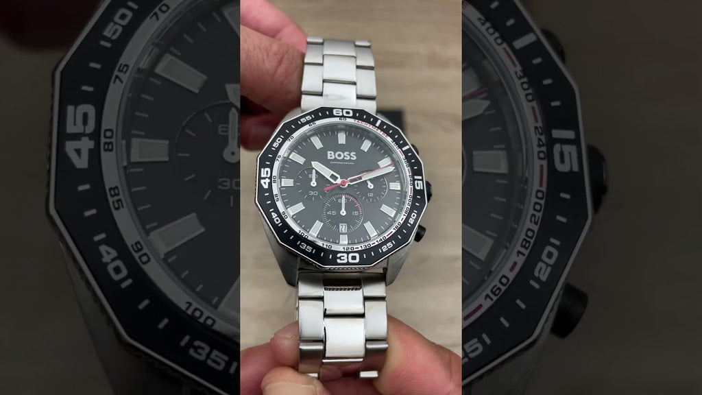 Hugo Boss Energy Chronograph Black Dial Silver Steel Strap Watch For Men - 1513971 Buy Now By Hugo Boss