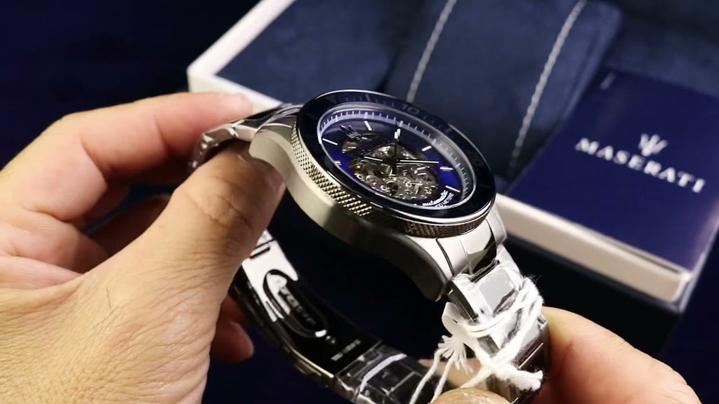 Maserati SFIDA Automatic Blue Dial Silver Steel Strap Watch For Men - R8823140001 Buy Now By Maserati