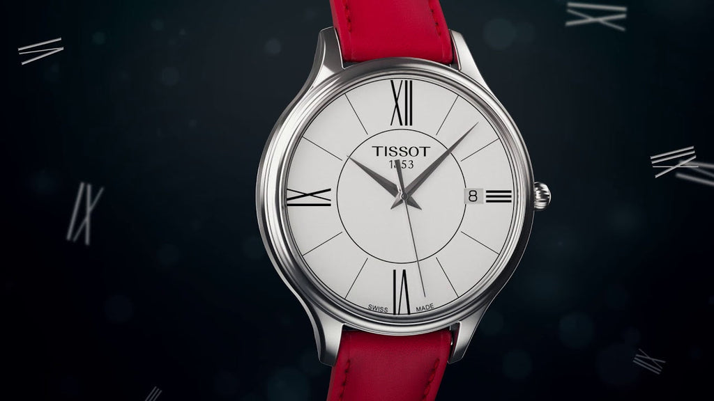 Tissot Bella Ora Round White Dial Black Leather Strap Watch For Women - T103.210.16.018.00 Buy Now By Tissot