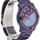 Guess Confetti Diamonds Purple Dial Purple Steel Strap Watch for Women - W0774L4 Buy Now By Guess