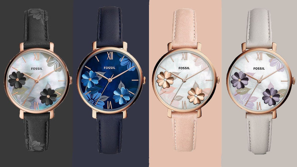 Fossil Jacqueline Blue Dial Blue Leather Strap Watch for Women - ES4673 Buy Now By Fossil