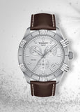 Tissot PR 100 Sport Quartz Chronograph Silver Dial Brown Leather Strap Watch For Men - T101.617.16.031.00 Buy Now By Tissot