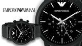 Emporio Armani Sport Chronograph Black Dial Black Mesh Bracelet Watch For Men - AR1968 Buy Now By Emporio Armani