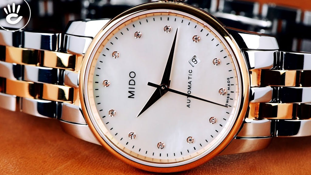 Mido Baroncelli III Automatic Mother of Pearl White Dial Two Tone Steel Strap Watch For Women - M7600.9.69.1 Buy Now By Mido