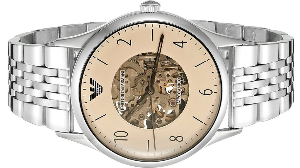 Emporio Armani Meccanico Multicolor Dial Silver Steel Strap Watch For Men - AR1922 Buy Now By Emporio Armani