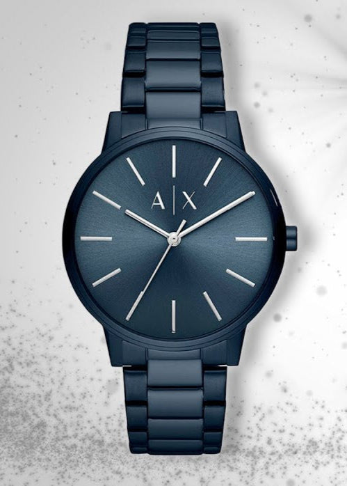 Armani Exchange Cayde Analog Blue Dial Blue Steel Strap Watch For Men - AX2702 Buy Now By Armani Exchange