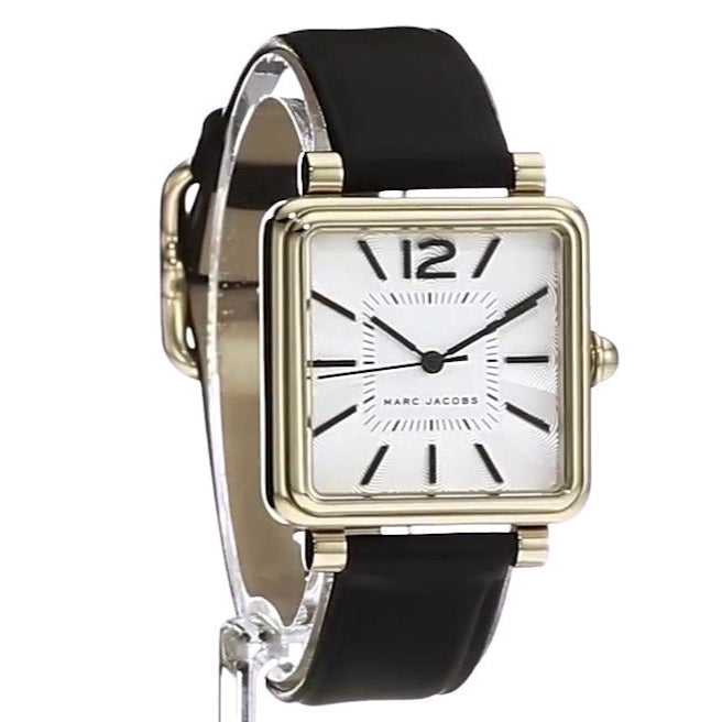 Marc Jacobs Vic Silver Dial Black Leather Strap Watch for Women - MJ1437 Buy Now By Marc Jacobs