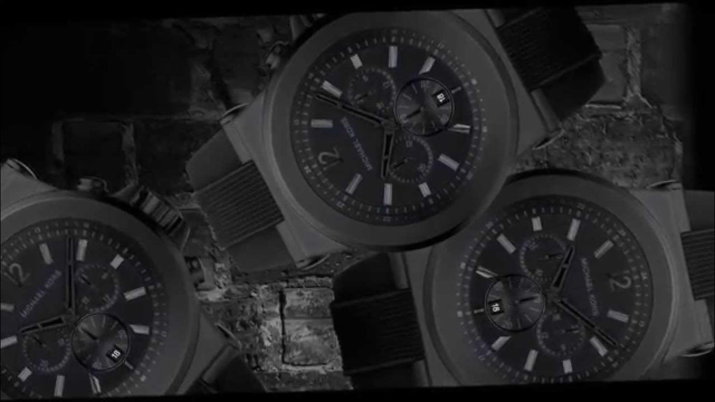 Michael Kors Dylan Black Dial Black Rubber Strap Watch for Men - MK8152 Buy Now By Michael Kors