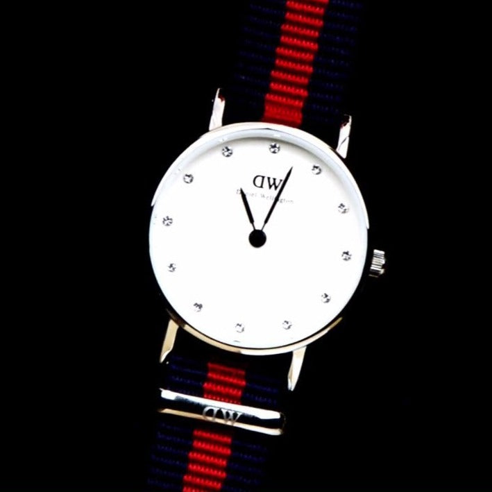 Daniel Wellington Classy Oxford White Dial Two Tone Nylon Strap Watch For Women - DW00100072 Buy Now By Daniel Wellington