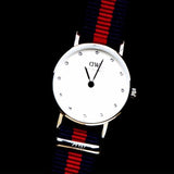 Daniel Wellington Classy Oxford White Dial Two Tone Nylon Strap Watch For Women - DW00100072 Buy Now By Daniel Wellington
