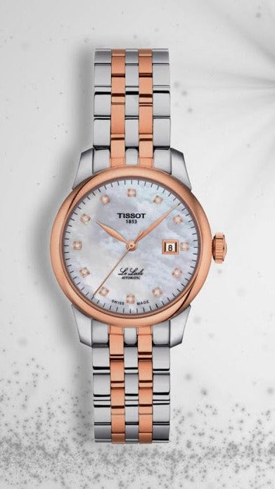 Tissot Le Locle Automatic Lady Mother of Pearl Dial Two Tone Steel Strap Watch For Women - T006.207.22.116.00 Buy Now By Tissot